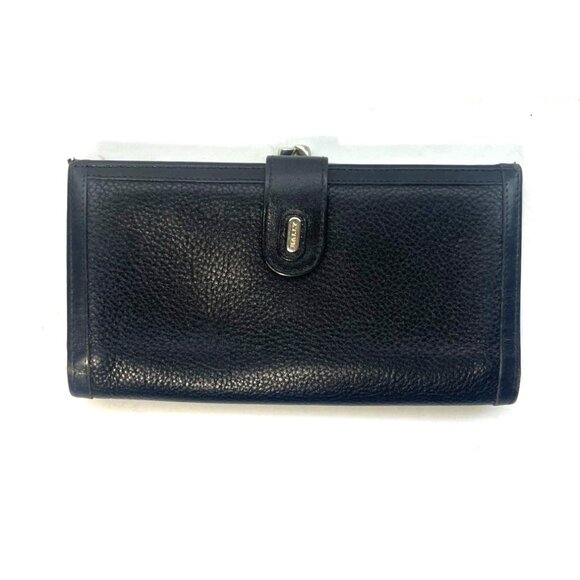 Bally Full Black Pebble Leather Wallet Clasp Made In Italy - Picture 1 of 11